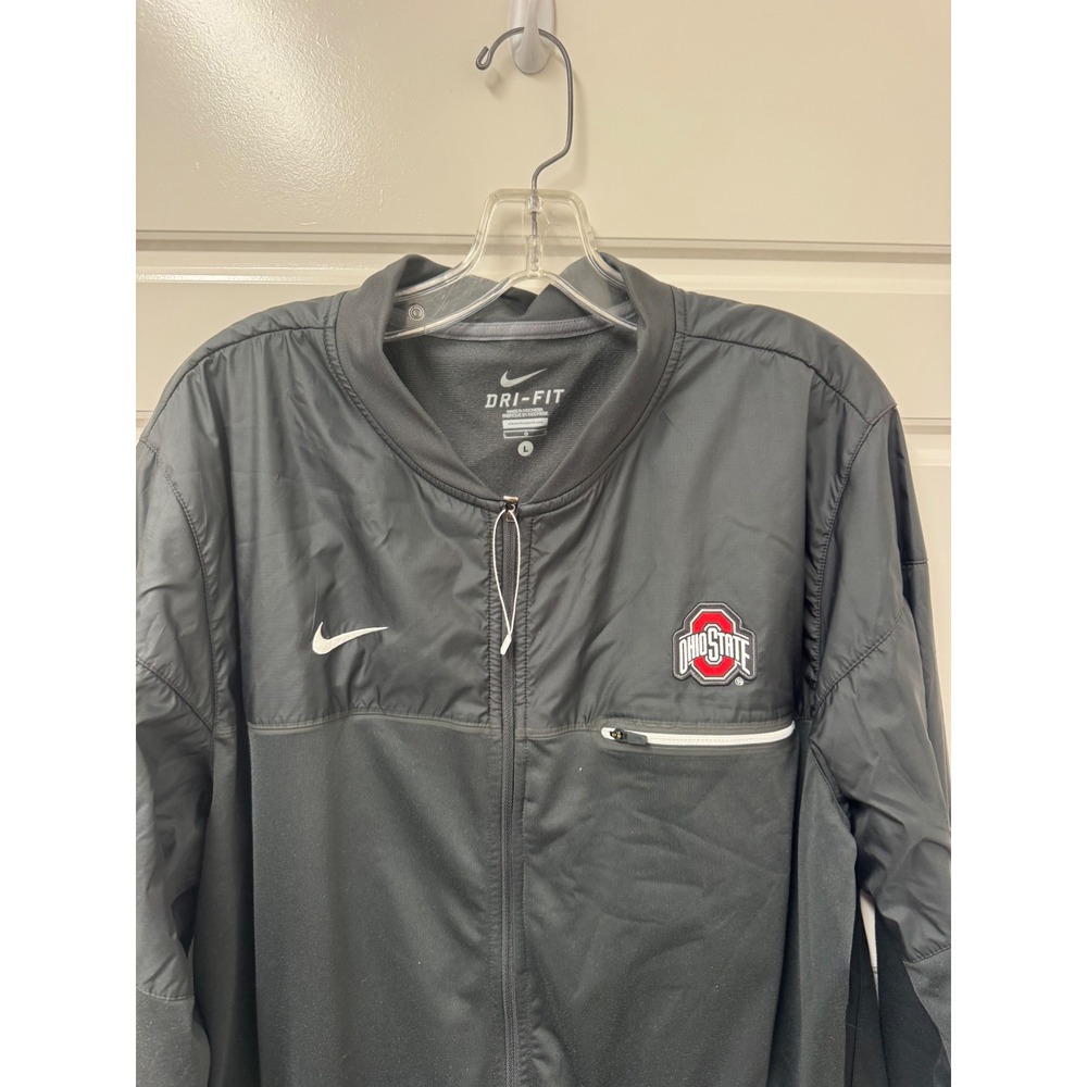 Nike Dri-FIT Ohio State Buckeyes Full Zip Jacket Mens Large Black NCAA Jacket